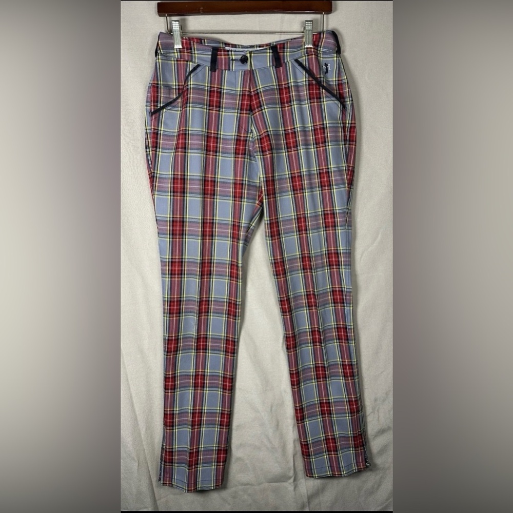 Masters Golf Fashion By Alaska Vintage Plaid Pants Trousers Women’s Red Gray 6